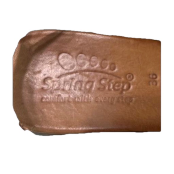 Spring Step Leather Rapture Slingback Sandals Camel/Brown - Picture 5 of 5